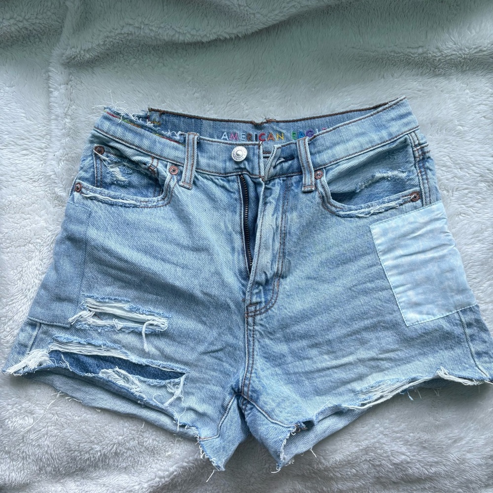American Eagle Outfitters Distressed Pride Denim Shorts